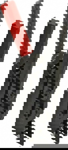 Manual Hold-Down Toggle Clamp: Vertical, 4,000 lb Capacity, Solid Bar, Straight Base